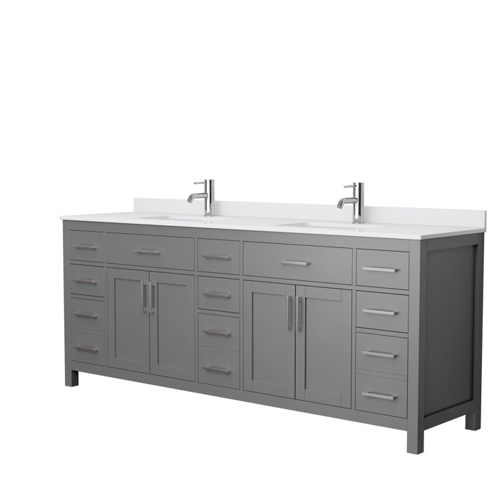 Wyndham Collection Beckett 84" Double Bathroom Vanity Set & Reviews